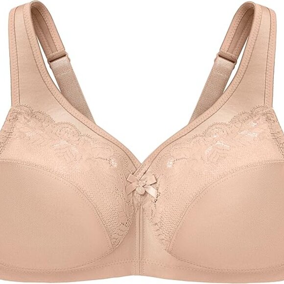 **Glamorise** Women's Full Figure Wirefree Minimizer Support Bra NWOT 40D - Picture 3 of 6